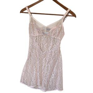 Peach VICTORIA'S SECRET Lace Babydoll Lingerie sz S